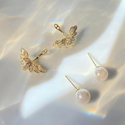 Vintage Faux Pearl Stud Earrings Fashion Jewelry Elegant Retro Earring