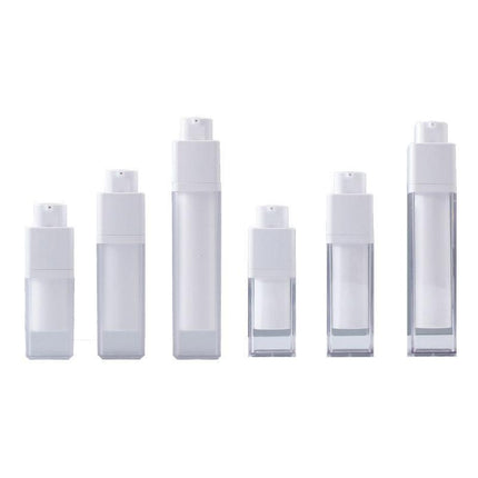 5Pcs Leak-Proof Travel Bottles Transparent Rotary Vacuum Press Lotion Container