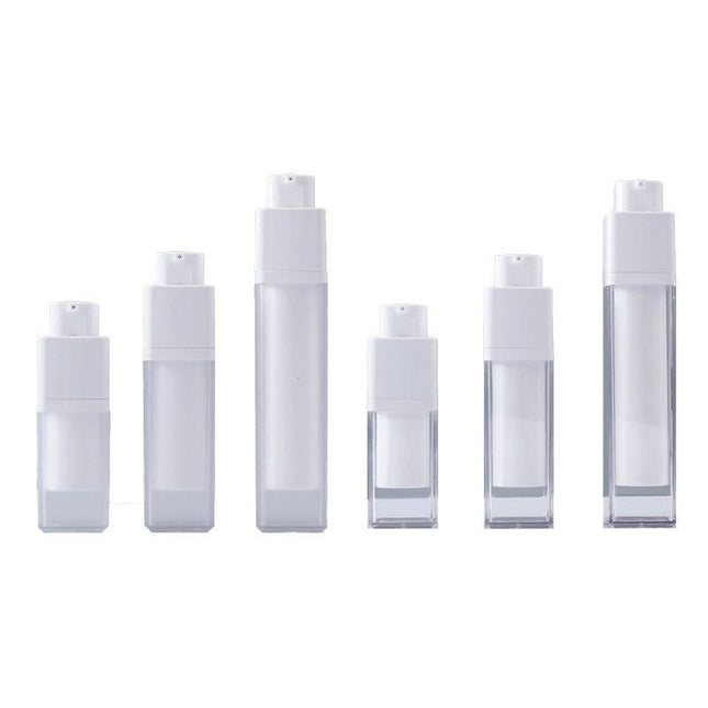 5Pcs Leak-Proof Travel Bottles Transparent Rotary Vacuum Press Lotion Container