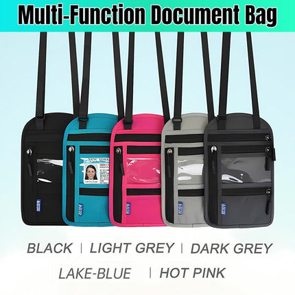 Multi-Functional Travel Passport Document Bag Protective Case Cover Holder