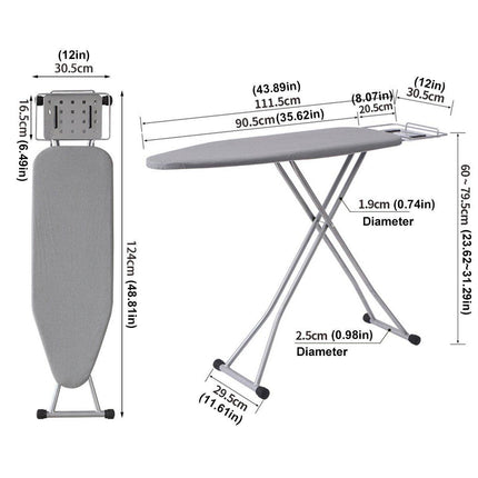 Folding Ironing Board Home Hotel Ironing Table Portable Laundry Iron Board