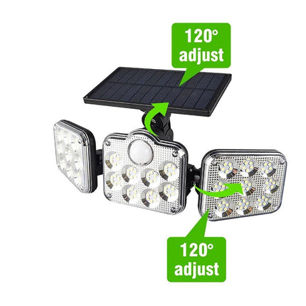 LED Solar Wall Light Outdoor Garden Solar Light with Body Sensor Waterproof