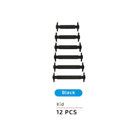 No Tie Elastic Silicone Shoe Laces Shoelaces Sneakers Runners Child Adult Unisex - Aimall