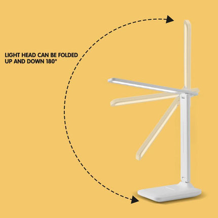 Touch LED Desk Lamp Bedside Study Reading Table Light USB Ports Dimmable - Aimall