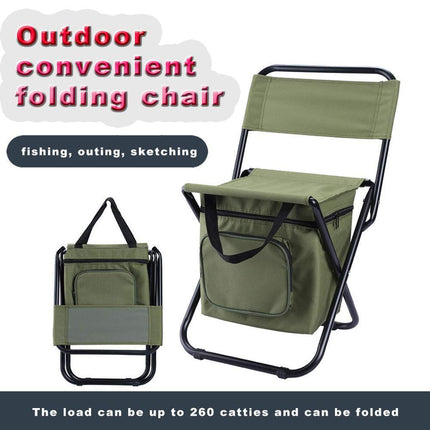 Folding Camping Chair Backpack Lightweight Outdoor Fishing Stool Portable Seat