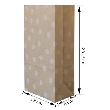 100PCS 4Styles Vintage Brown Kraft Paper Bags Food Bread Candy Favor Wedding Party Aimall