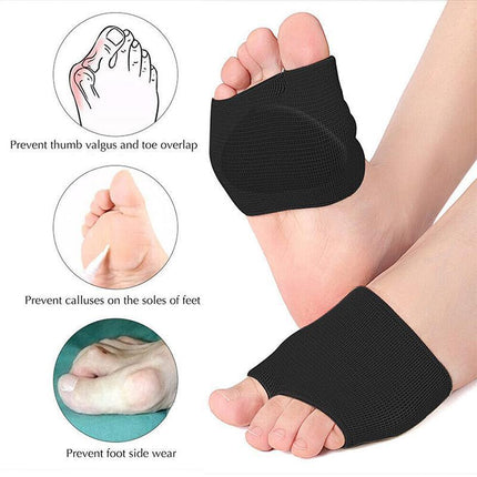 2x Gel Metatarsal Pads Sleeve Ball Of Foot Cushions Metatarsalgia Sore Forefoot - Aimall