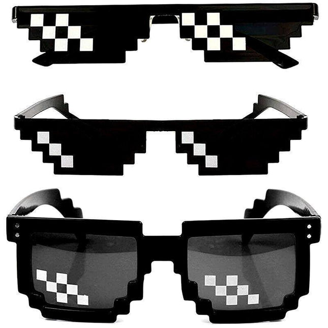 Thug Life Sunglasses Deal With It 8/6 Bit Pixel Glasses Cool Fashion Goggles - Aimall