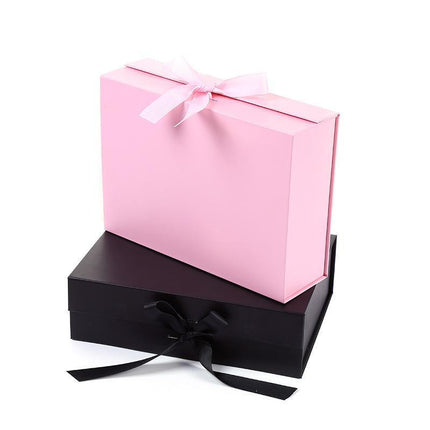 Elegant Ribbon Flip Folding Gift Boxes Multiple Colors High-Quality Cardboard