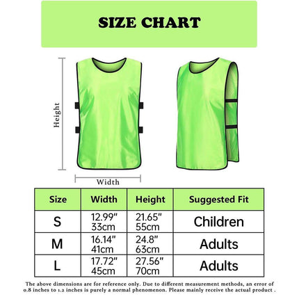 6X Sports Training Bibs Soccer Vests Group Team Bibs Basketball Cricket Football