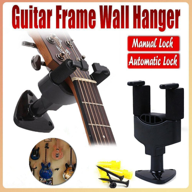 Guitar Wall Mount Hanger Padded Holder Hook Keeper Bass Ukulele Banjos Auto AU - Aimall