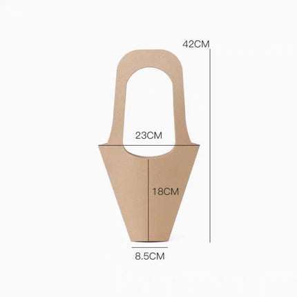 40pcs Kraft Paper Bouquet Bags Handheld Gift Valentine's Day Flower Packaging