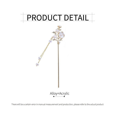 Rose Sprigs Hairpin Hanfu Headdress Vintage Chinese Hair Accessories
