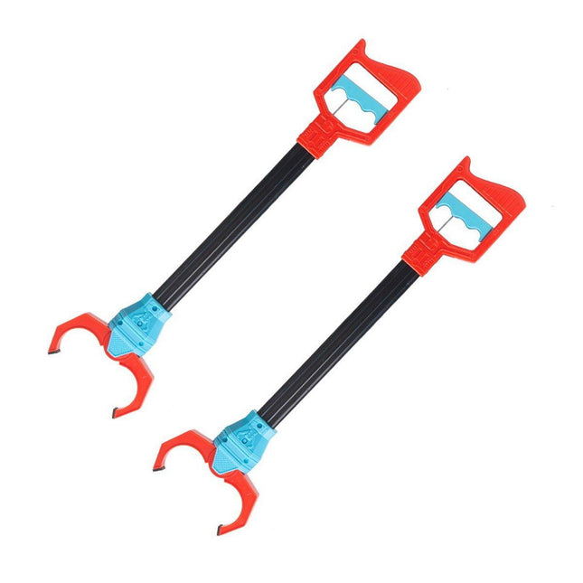 2PCS Large Five-Claw Mechanical Arm Garbage Grabber Red Reacher Tool Clamp
