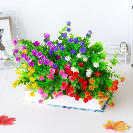 8pcs Artificial Camellia Flowers Realistic Silk Floral Decoration for Home Decor