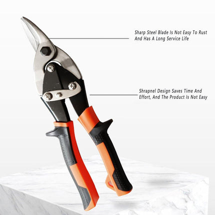 250mm Aviation Tin Snip Heavy Duty Metal Cutting Shears Industrial Scissors Tool