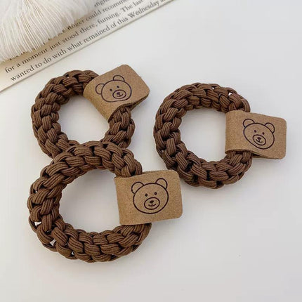 Mixed Color Braided Hair Ties Rope Elastic Rubber Bands Women's Hair - Aimall