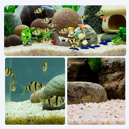 Natural Quartz Sand Aquarium Decoration Natural Fish Tank Base Sand River Stone - Aimall