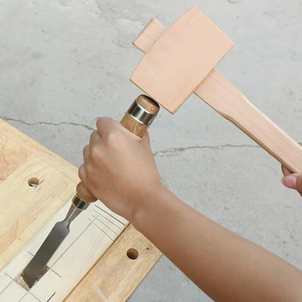 DIY Leather Craft Tools Square Solid Wood Hammer Mallet for Leatherworking