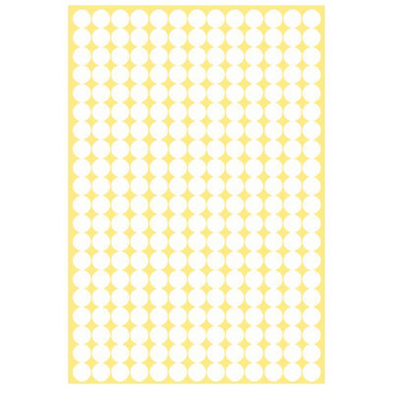 8/13/25/50mm Colour Sticker Dots Adhesive Round Labels Circular Scrapbooking White - Aimall