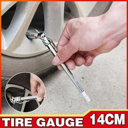 Tire Gauge 16CM Air Pressure Test Pencil Tyre Test calibrated from 10-100 PSI - Aimall