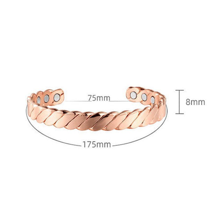 Men Women Copper Magnetic Bracelet Therapy Relief Arthritis Pain Healing Bangle - Aimall