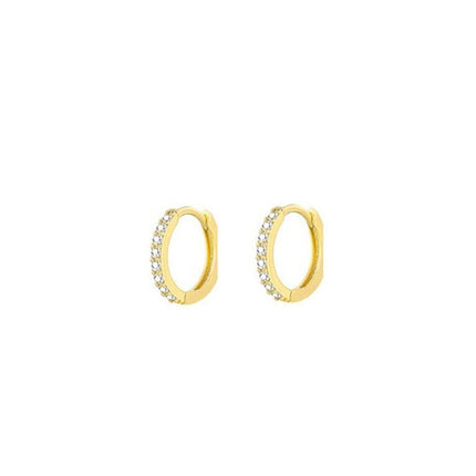 7sizes Hoop Earring Silver Zirconia Ear Huggie Hoop Cartilage Piercing Jewellery - Aimall