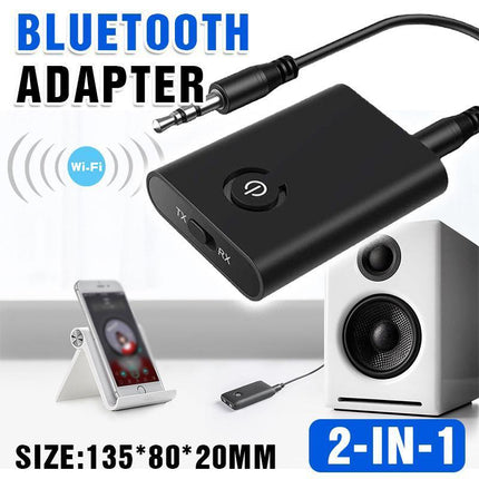 Bluetooth 5.0 Transmitter Receiver 2 in 1 Wireless Audio Aux Adapter 3.5mm - Aimall