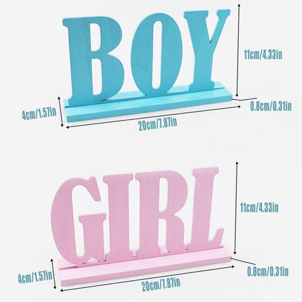 Wooden Baby Shower Party Decorations Gender Reveal Centerpieces Newborn Crafts