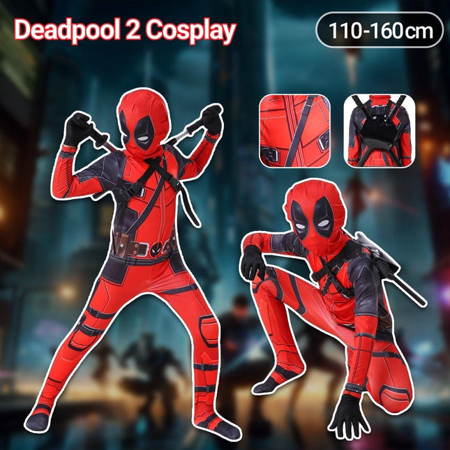 Anime Movie Same Cosplay Halloween Children's Adult Leotard Headwear Deadpool