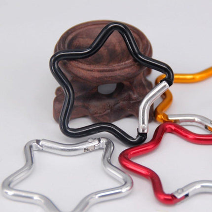 30PCS Colourful Star Carabiner Clips Aluminum Alloy Quick Hook for Bags Keys