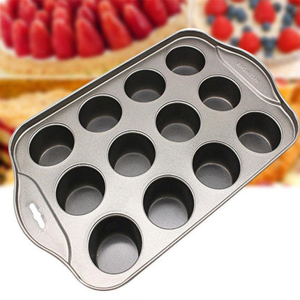 12 Cups Individual Mini Cheesecake Cake Pan Tin Loose Base Cheese Cake Mould Pan - Aimall