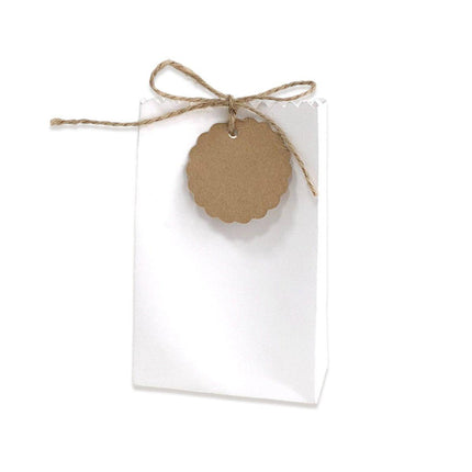 50PCS Vintage Kraft Paper Box DIY Candy Cookie Bags Wedding Favor Gift Boxes