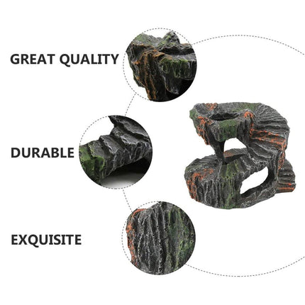 Spiral Turtle Platform Aquarium Ornament Landscape Decoration for Fish Tank