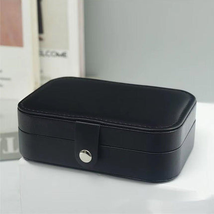 Black Travel Portable Jewelry Box Minimalist Jewelry Organizer Storage Case