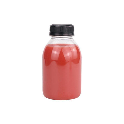 20pcs 250ml Reusable Plastic Juice Bottles 38mm Caliber Clear Beverage Container