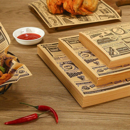 200X Oil Absorbing Paper Food Frying Grease-Proof Food Wrapper Wrapper Sandwich