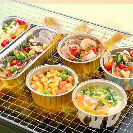 100Pcs Cake Tools Pudding Cake Aluminum Foil Baking Cups Cupcake Cup with Lids