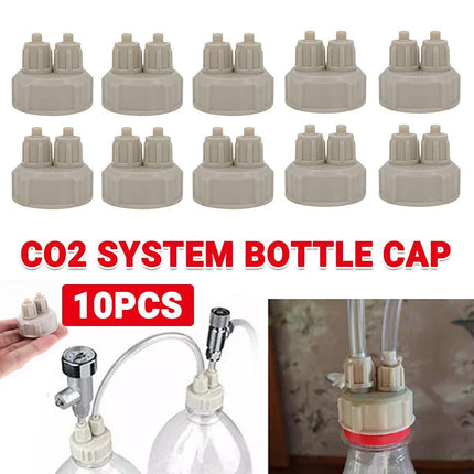 10pcs Aquarium CO2 Generator Bottle Cap Fish Tank DIY Air Diffuser Valve Guage