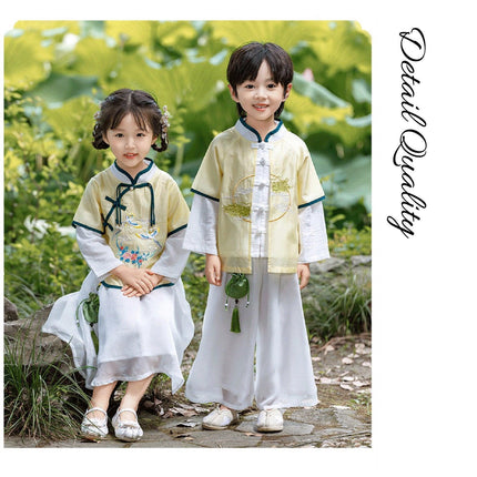 Hanfu Boys Chinese Style Costumes Spring Autumn Improved Ancient Attire