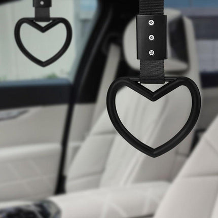 Heart Shaped Car Static Decorative Warning Ring Rear Bumper Interior Pull Ring