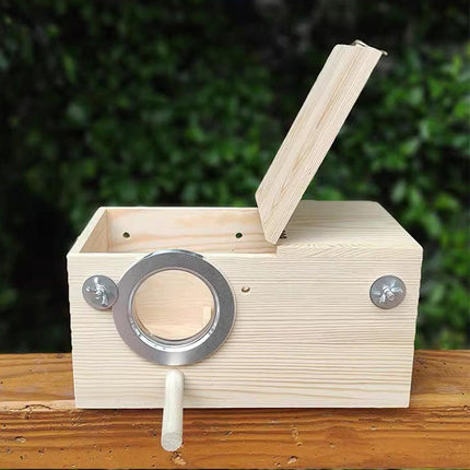 Wooden Nest Bird Breeding Box Parakeet Parrot Cockatiel Cage Nesting House S M L - Aimall