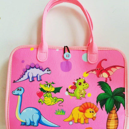 Cloth Busy Board Sensory Education Book Felt Bag Toy for Early Learning and Play