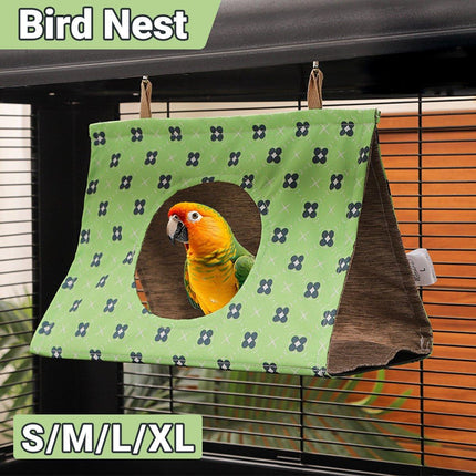 Triangle Hanging Bird Nest Parrot Sleeping Bed Summer Shelter for Other birds