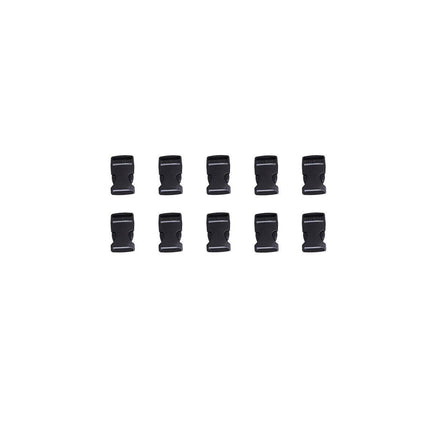 10pcs Black Plastic Buckle Clips for School Bag Backpack Strap Multifunctional