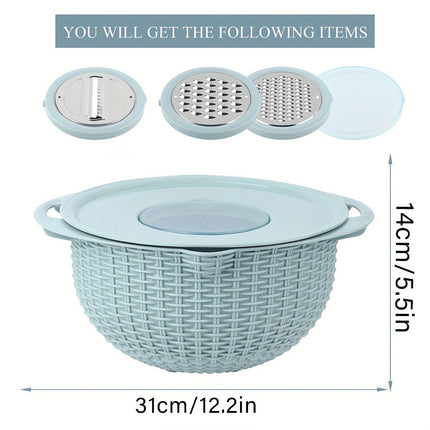Stainless Steel Drainer Basket Double Layer Rotatable Dishwashing Fruit Basket
