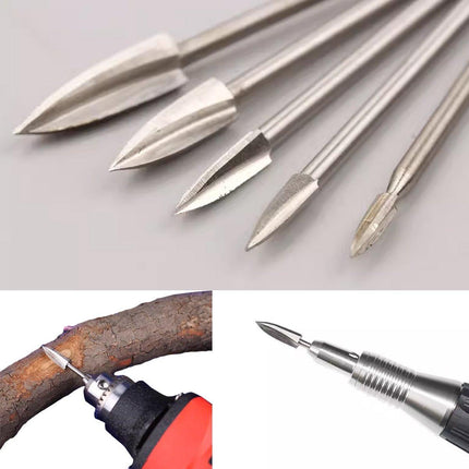 5Pcs Wood Carving Engraving Drill Bits Set Milling Cutter For Dremel Rotary Tool - Aimall