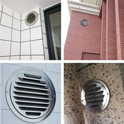 Stainless Steel Exhaust Fan Vent Outlet Flat Hood for Bathroom Kitchen Outlet