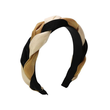 Women Headband Twist Hairband Knot Cross Tie Wide Headwear Hair Band Hoops Gift - Aimall