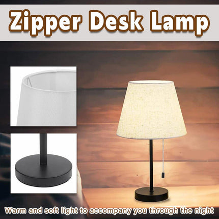 Modern Simple Zip Table Lamp Bedside Lamp for Hotel Bedroom Study Reading Light